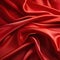 Close up of Vibrant Red Silk Fabric