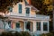 Close up of a Victorian bed and breakfast on Mackinac Island