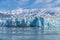 A close up view across the snout of the Hubbard Glacier, Alaska