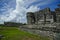 Close up view of the ancient temple in Tulum Mexico