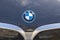 Close up view of BMW logo. Vehicles och transport concept.