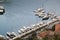 close up view of boats and yachts at the pier in the Bay of Koto