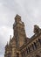 close up view of bradford city hall in west yorkshire a victorian gothic revival sandstone building with statues and clock tower