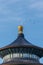 Close up view of the building in Temple of Heaven against blue sky, the landmark of Beijing, china