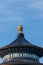 Close up view of the building in Temple of Heaven against blue sky, the landmark of Beijing, china