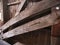 Close Up View of the Burr Arch Truss of a Restored Old 1844 Covered Bridge