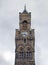 Close up view of the clock tower of bradford city hall in west yorkshire a victorian gothic revival sandstone building