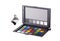 Close up view of color checker equipment of professional photographer