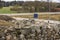 Close up view of construction imploding works on rocky terrain.