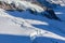 Close up view of crevasse on Aletsch glacier