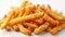 Close-Up View of Crispy Crinkle Cut French Fries AI Generated