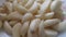Close-up view of dry peeled garlic clove background