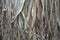 Close up view , dry straw thatch roof of traditional