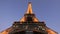 Close up view of the eiffel tower and the light display, paris,