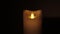 Close up view of electric candle light isolated. Christmas decoration. Home decoration