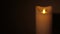 Close up view of electric candle light isolated. Christmas decoration. Home decoration