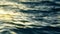 Close-up view of evening ocean waves in slow motion, seamless loop background