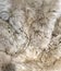 Close up view of fake, artificial, fluffy wool fur