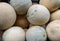 Close up view of full frame ripe muskmelon kept for sale in a Indian fruit market