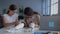 Close up view of a girls in a laboratory class that study