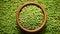 Close-up view of green lentils in a wooden bowl on a background of scattered lentils. Top view. Ideal for culinary and