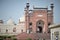 Close up view of the hazuri bagh at lahore fort, near alamgir gate for background, selective focus