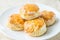 Close Up View of Homemade Homemade Cheese Scones on the Plate