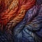 Close-up view of intricately interlaced wool in sublime art style