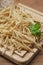 Close-up view of Italian handmade organic Trofie, Italian traditional Pasta