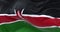 Close-up view of Kenya national flag waving