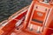 Close up view on a lifeboat...