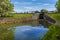 A close up view of a lock gate on the Oxford Canal beside the village of Napton, Warwickshire