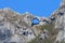 Close up view of Monte Forato on the Apuan Alps in Tuscany
