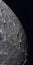 Close-up View Of The Moon: Craters, Spots, And Photographic Precision