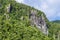 A close up view of a mountain peak in the tropical rainforest in Puerto Rico