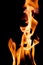 Close up view of natural flame