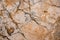 Close-up view of old stone surface with amazing erosion textures and patterns on it