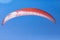 Close-up view of paragliding parachute