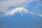 Close up view of the peak of Fuji mountain
