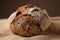 Close up view of a Portuguese traditional baked bread.