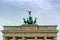 Close up view of the quadriga on the Brandenburg Gate in Berlin