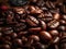 A Close-Up View of Roasted coffee beans background