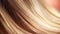 Close up view of shiny blond hair with ombre created with generative ai tools