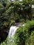 A close up view showing the top of Zillie Waterfalls in Millaa Millaa, Queensland