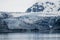 A close up view of the snout of the Margerie Glacier in Glacier Bay, Alaska