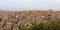 Close-up view of some residential buildings seen from the Amman Citadel in Jordan.