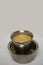 Close up view of South Indian filter coffee on white background