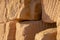 Close-up view of the stones used to build a pyramid in Sudan