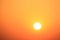 Close up view of sun at sunrise in Galilee region