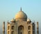 A close up view of the Taj Mahal in Agra, India